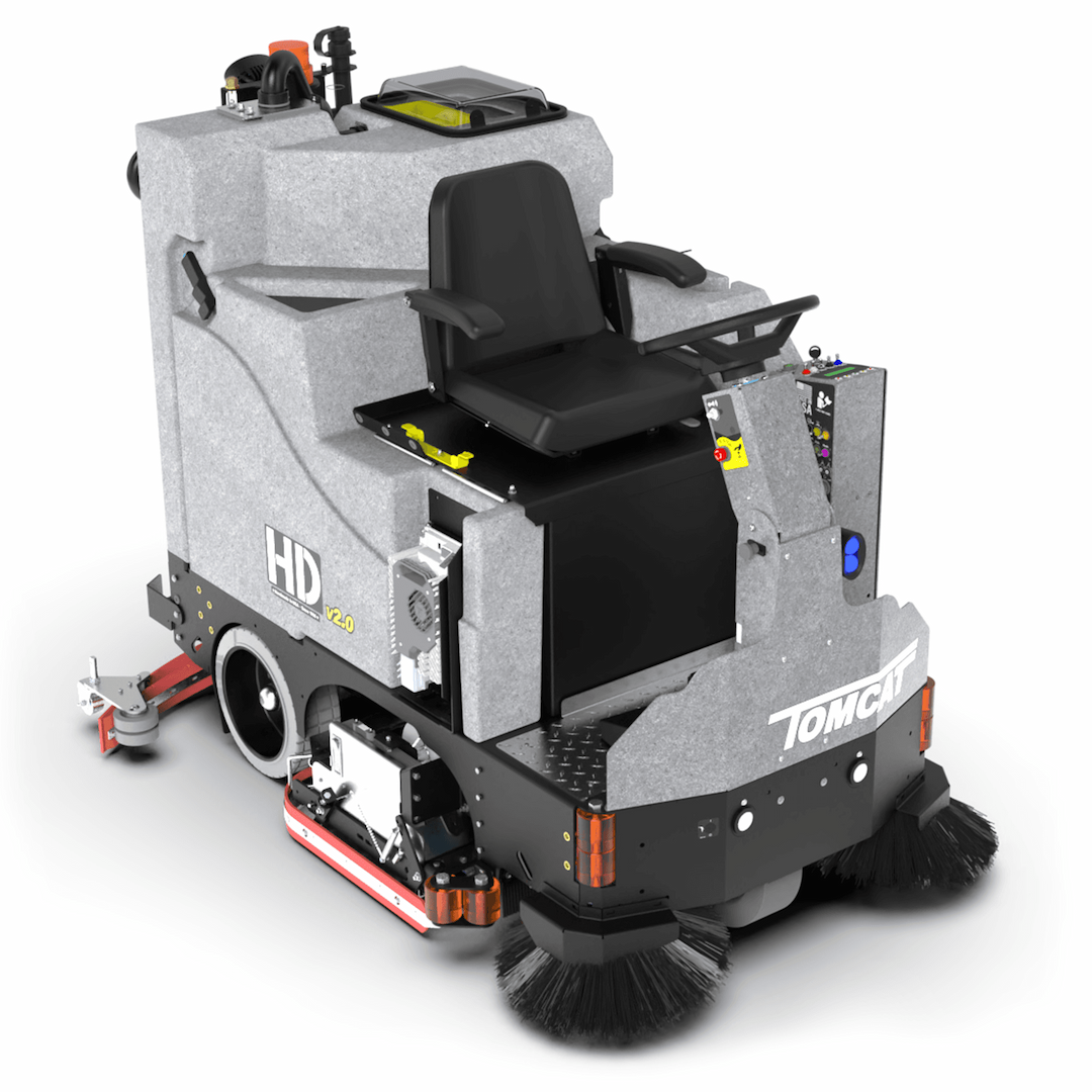 A rendered image of the Tomcat HD floor scrubber