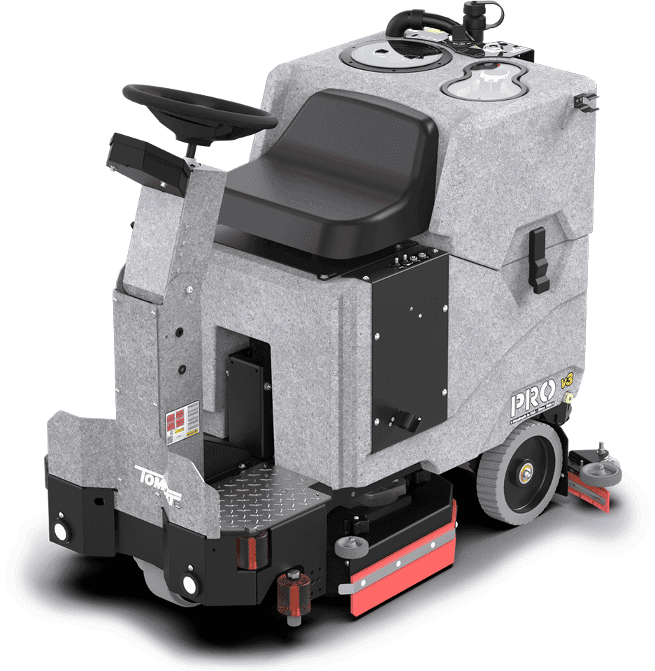 Tomcat floor scrubber showcasing its cleaning power