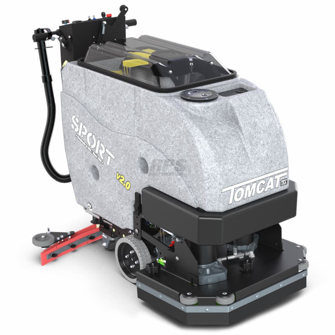 A rendered image of the Tomcat SPORT floor scrubber